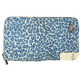 Portafoglio in pelle blu Bottega Veneta
