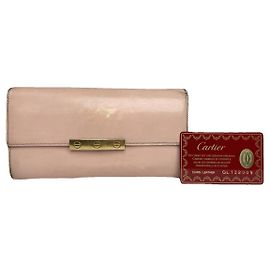 Cartier Pink Patent Leather Wallet