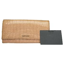 Miu Miu Beige Leather Wallet