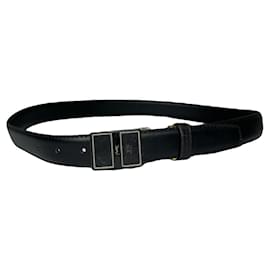Ceinture en cuir noir Yves Saint Laurent