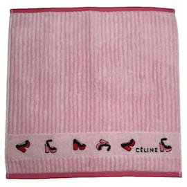 Celine Pink Baumwollseiden-Taschentuch - Céline