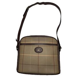 Borsa a mano in pelle beige Burberry TB