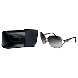 Gafas de sol de metal plateado Fendi