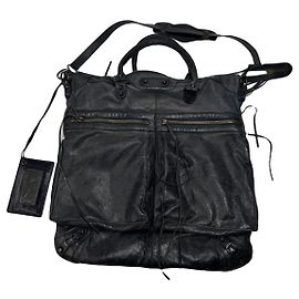 Borsa in pelle navy Balenciaga City