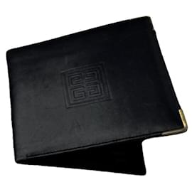 Portafoglio in pelle nera Givenchy GV3