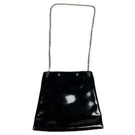 Borsa a mano in pelle verniciata nera Wanda di Salvatore Ferragamo