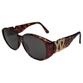 Lunettes de soleil en plastique marron Yves Saint Laurent