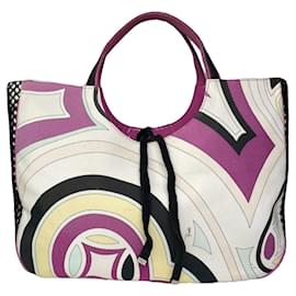 Borsa in pelle viola Emilio Pucci