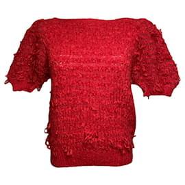 Rote Wollstrickware von Yves Saint Laurent