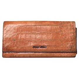 Miu Miu orange Leder Geldbörse