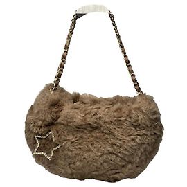 Autre Marque Borsa in pelliccia sintetica marrone Samantha Thavasa