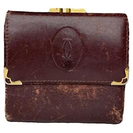 Portafoglio in pelle bordeaux Cartier