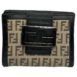 Cartera de cuero marrón Fendi Baguette