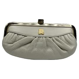 Borsa in pelle argentata Lanvin
