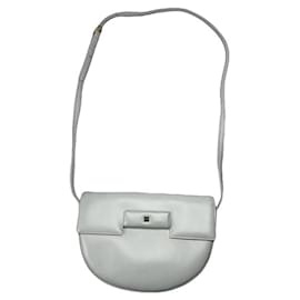 Borsa a mano in pelle verniciata bianca Givenchy Infinity