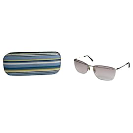 Versace Silberne Metallsonnenbrille
