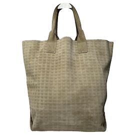 Borsa a mano in pelle beige Bottega Veneta
