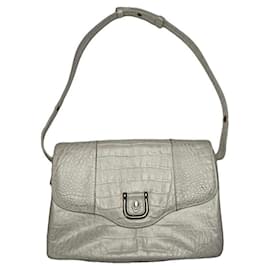 Borsa in pelle bianca non firmata - Autre Marque