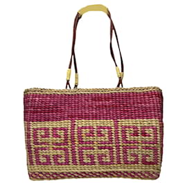 Borsa in vimini rosa Givenchy 4G