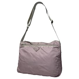 Borsa a mano in poliestere rosa Prada Cleo