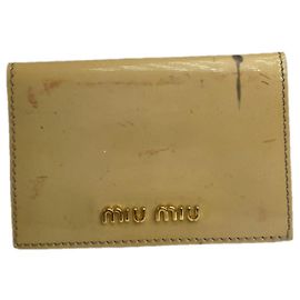 Miu Miu Beige Patent Leather Purse