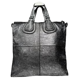 Borsa in pelle argentata Givenchy Nightingale