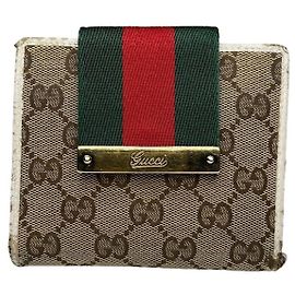 Gucci GG Blooms Beiger Leder Geldbörse