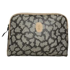 Pochette en cuir noir Yves Saint Laurent