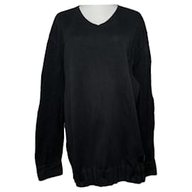 Moschino Schwarzes Baumwollstrick und Sweatshirt