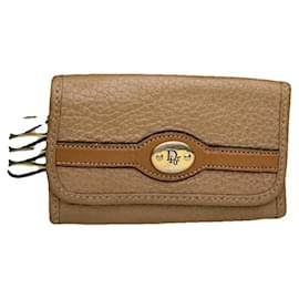 Bolsa de couro bege Dior