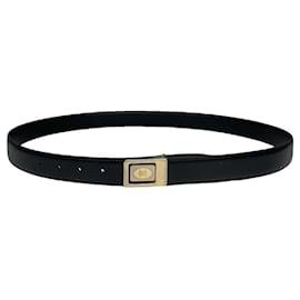 Cintura in pelle nera Pierre Cardin