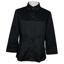 Courreges Trench de poliéster negro Courrèges