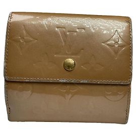 Cartera de cuero patentado marrón Louis Vuitton Metis