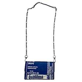 Borsa in pelle blu Maison Martin Margiela
