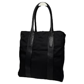 Borsa a mano in cotone nero Loewe Puzzle