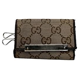 Borsa in cotone beige Gucci Horsebit 1955