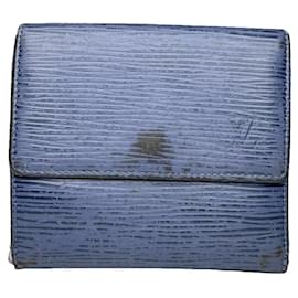 Carteira de couro azul Louis Vuitton Twist