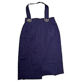 Falda de lana morada Dior