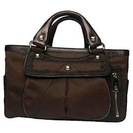 Céline Braune Polyester-Handtasche Celine Nano Luggage