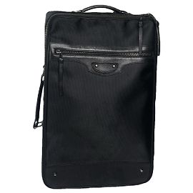 Borsa da viaggio in pelle nera Balenciaga City