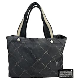 Borsa a mano in poliestere nero Chanel Cambon