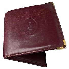 Borsa in pelle verniciata bordeaux di Cartier