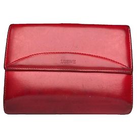 Cartera de cuero rojo Loewe