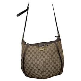 Borsa a mano in cotone beige Gucci Amalfi