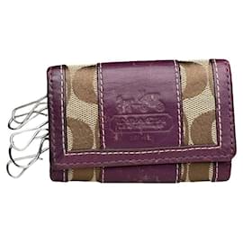 Coach lila Lederhandtasche