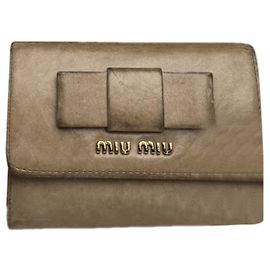 Miu Miu Camel Leather Wallet
