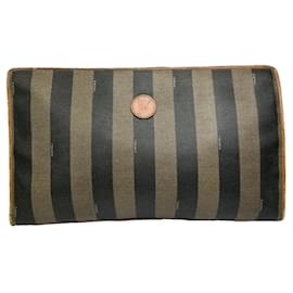 Clutch in pelle marrone Fendi Baguette