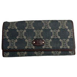 Céline Celine Triomphe Denim Azul - Cartera