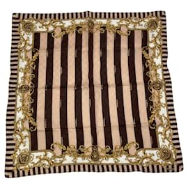 Fendi Brown Silk Scarf