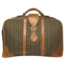 Celine Triomphe Vintage Brown Leather Travel Bag - Céline